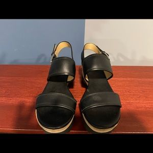 Michael Kors Black Wedge Sandals. Size 7M.